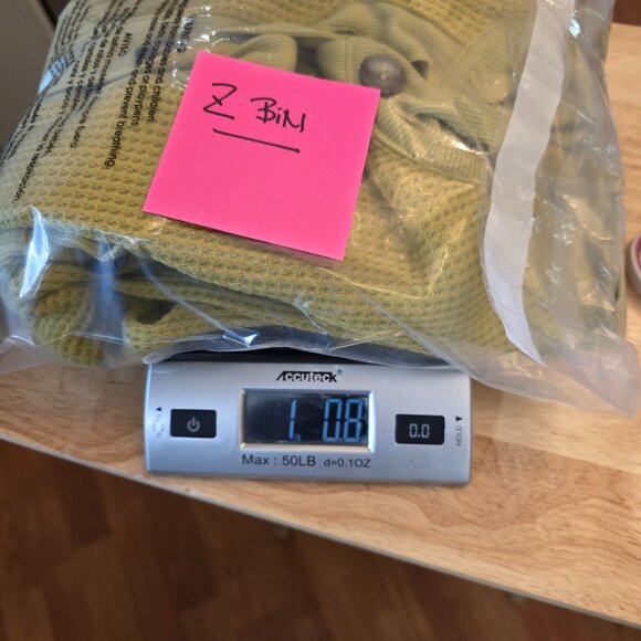 Ces Femme Womens Waffle Knit Top Mustard Green Front Pockets Long Sleeves XLarge - Picture 14 of 14